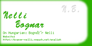 nelli bognar business card